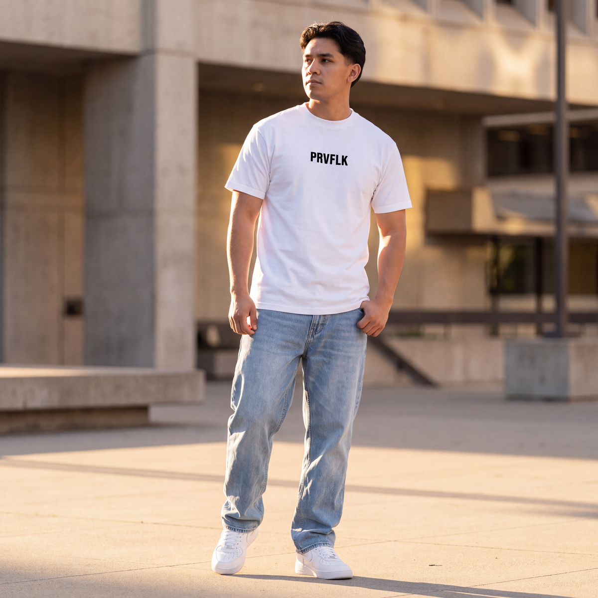 PRVFLK Sacramento Heavyweight T-Shirt – White
